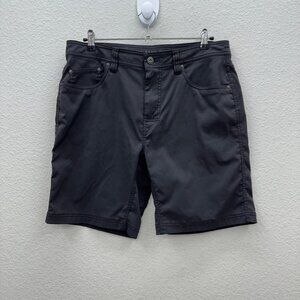 Prana Brion Grey Nylon Quick Dry Outdoor Hiking 9" Shorts M3BRIO113 Mens size 34